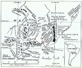 percy fawcett expedition map